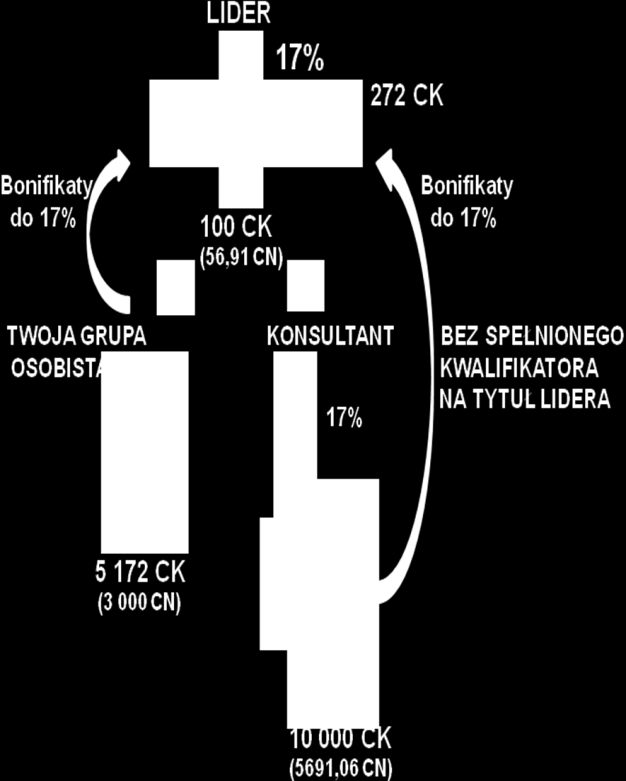 Przykład 5: Dyrektor Marki Mariza Osiągając tytuł Dyrektora Marki Mariza otrzymujesz Bonus 8% od obrotu netto Grupy Osobistej Lidera I generacji, oraz Bonus 3% od obrotu netto Grupy Osobistej Lidera