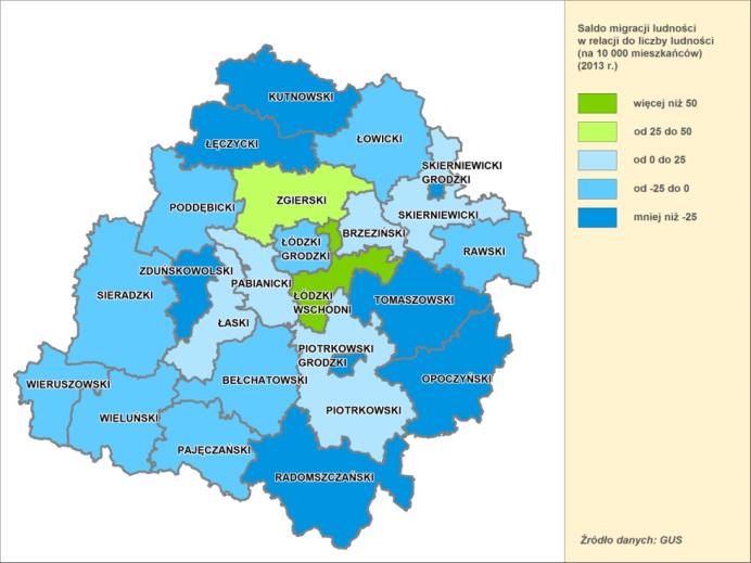OCENA SYTUACJI SPOŁECZNO-GOSPODARCZEJ WOJEWÓDZTWA ŁÓDZKIEGO Wysokie bezrobocie (14,1% w 2013r, 11,9% w 2014r, wobec wartości dla Polski odpowiednio: 13,4%, i 11,5%) Niekorzystna sytuacja społeczna: