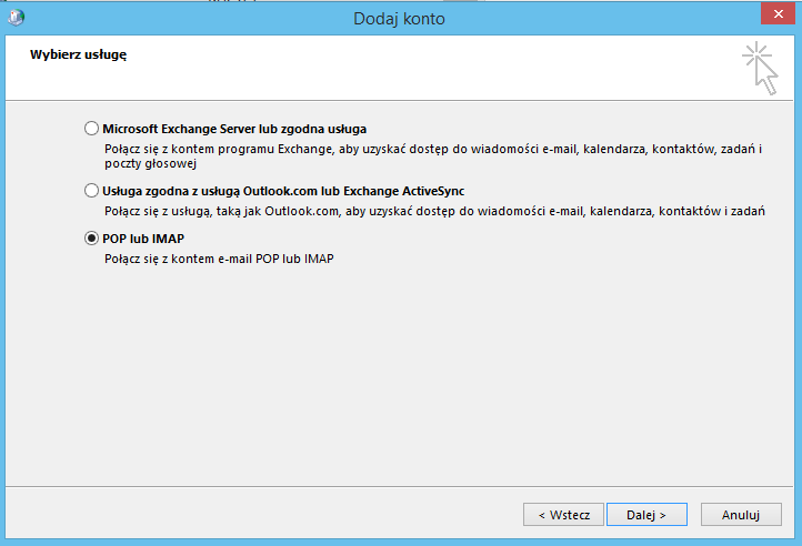 7. Ustawienia konfiguracji w Microsoft Outlook 2013