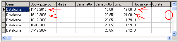Rysunek 1 Zestaw aktualizowanych parametrów Operację aktualizacji tych parametrów można wykonać po pobraniu wersji CBT, zawierającej zmiany.