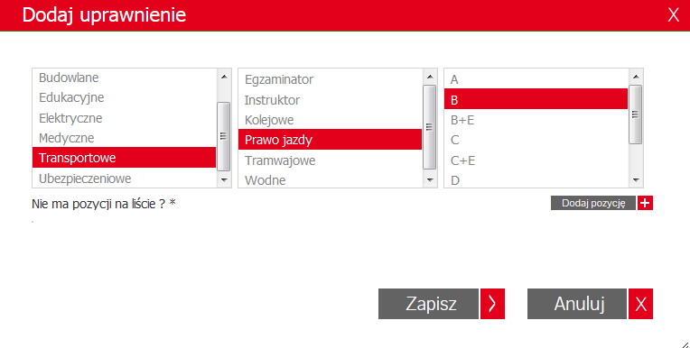 Wymaga podania kategorii oferty oraz miejsca wykonywania zawodu. Pozostałe parametry zależą od intencji Pracodawcy, jednak im więcej poda parametrów, tym bardziej dopasowane kandydatury otrzyma.