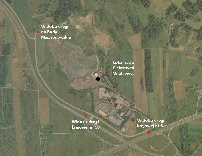 Str.76 W celu oceny wpływu oddziaływania projektowanej elektrowni wiatrowej na krajobraz, wykonano jej wizualizację, wykorzystując metodę fotomontażu polegającego na naniesieniu elektrowni wiatrowej