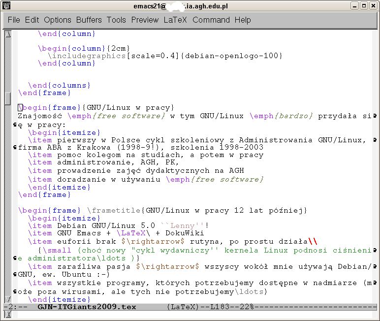 GJN a GNU GNU EMACS AT WORK... c 2009 by G. J.