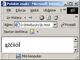 (1) Struktura dokumentu XHTML Tytuł Kodowanie znaków polskich w standardzie UNICODE Paragraf Deklarowanie języka polskiego <!DOCTYPE html PUBLIC "-//W3C//DTD XHTML 1.0 Strict//EN" "http://www.w3.