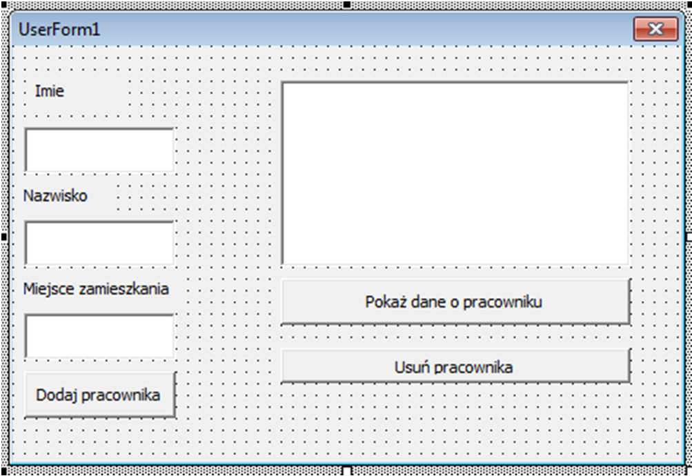 Private Sub ComboBox1_Change() Label2 = ComboBox1 Private Sub ScrollBar1_Change() Label1 = ScrollBar1 Private Sub CommandButton1_Click() If CommandButton1 = True Then Worksheets("Arkusz1").