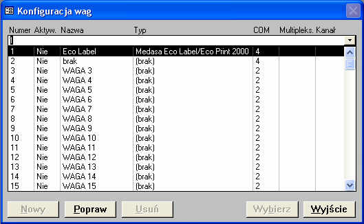 3.2 Konfiguracja wagi Eco Label W celu poprawnego podłączenia wagi Eco Label do programu KC-Firma należy skonfigurować wagę zgodnie z punktem 1.