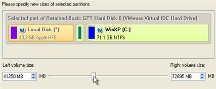 Na stronie powitalnej kreatora, kliknij przycisk Next. 3. Kreator automatycznie wybierze partycje Windows (system plików NTFS) i Mac (system plików Apple HFS) konfiguracji Boot Camp.