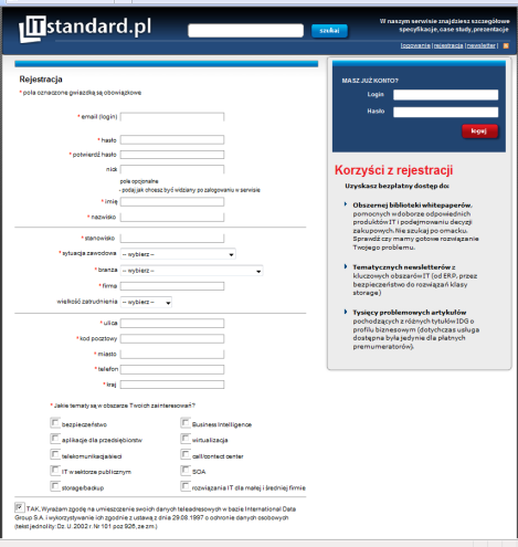 pl Krok 2 PROMOCJA Dokument jest promowany poprzez mailingi i newslettery wśród kwalifikowanych odbiorców z baz IDG W serwisach IDG