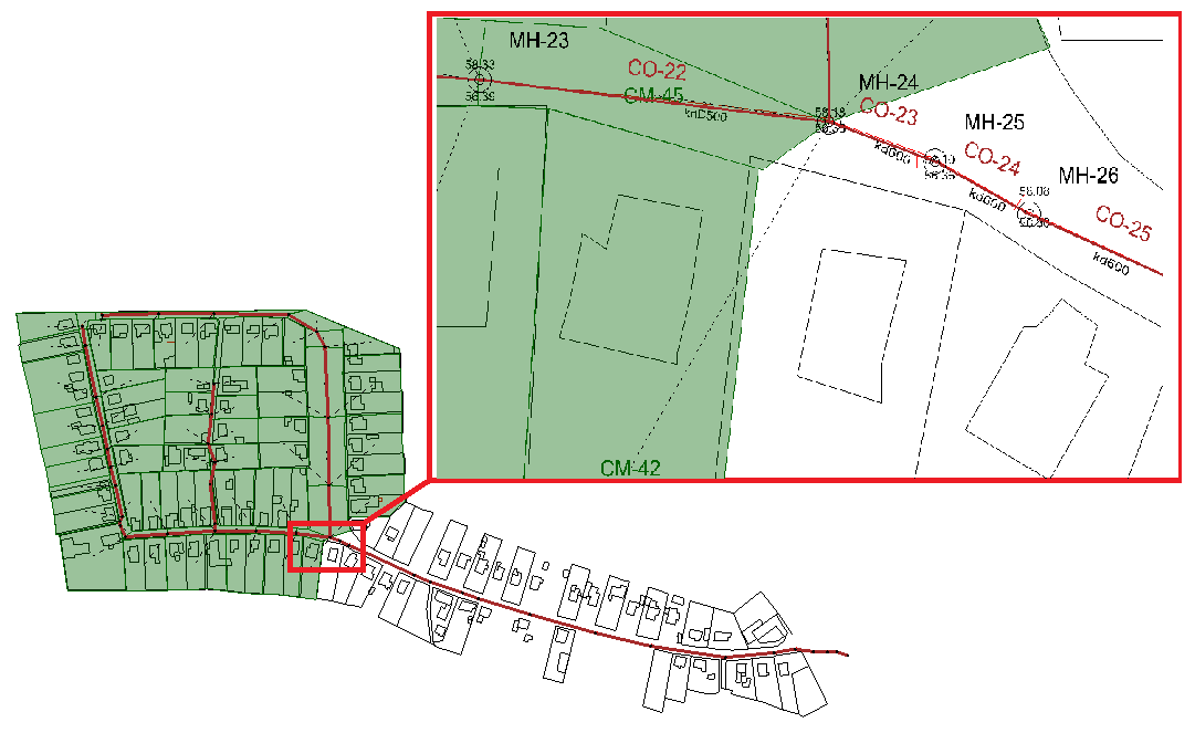 450 M. NIESOBSKA i in. Rys. 1. Model hydrodynamiczny sieci kanalizacji deszczowej utworzony w programie SewerGEMS. DANE OPADOWE Do symulacji hydrodynamicznych wykorzystano syntetyczne szeregi opadowe.