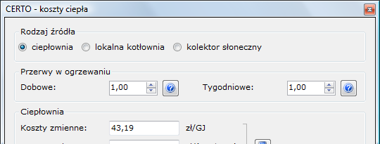 Koszty ciepła