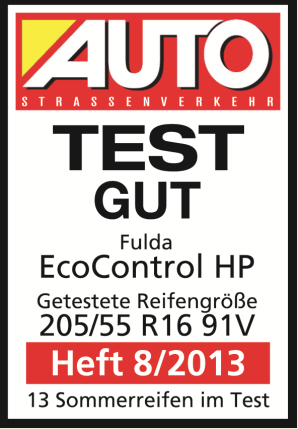 Testy opon osobowych letnich segment V Auto Motor und Sport Numer 9/2013 Miejsce 3 /13 Silne strony: Sprawne prowadzenie, przyczepność na wysokim poziomie, bardzo niskie opory toczenia, dobre
