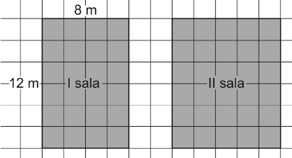 Ocenianie zadań otwartych (9) Zadanie 27. (0 2) Informator o sprawdzianie od roku szkolnego 2014/2015 Na rysunku przedstawiono w tej samej skali prostokątne podłogi dwóch sal.