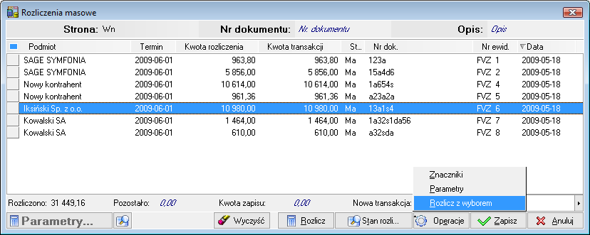 Forte Finanse i Księgowość 5 / 9 Parametry na zakładce zapamiętywane są indywidualnie dla każdego użytkownika i nie znikają po wyłączeniu programu.