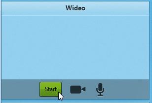 5. Okno audio wideo W celu rozpoczęcia nadawania swojego obrazu i dźwięku, najedź myszką w obszar okna wideo oraz