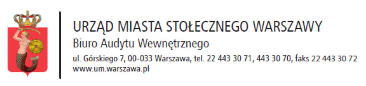 Dziękuję Bożena Stoma Audytor Generalny m.