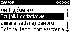 YA, YB, YC, YD temperatury zadane zaworu dla odpowiednich temperatur zewnętrznych: XA, XB, XC, XD Po załączeniu sterowania pogodowego niedostępny jest parametr zadana zaworu. 10.