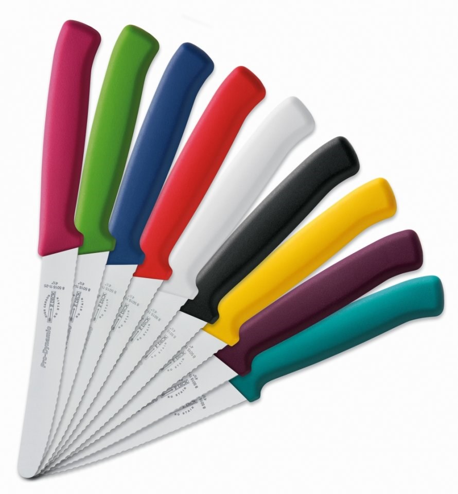 Seria noży kutych ACTIVE CUT, dla szefów kuchni Nóż Szefa kuchni 21 cm 125,00 zł netto Nóż SANTOKU ostrze kulowe 18 cm 125,00 zł netto Nóż do porcjowania 21 cm 99,50 zł netto Seria noży kutych