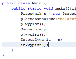 Implementacja Pracownik jest IstotaZywa Stając się