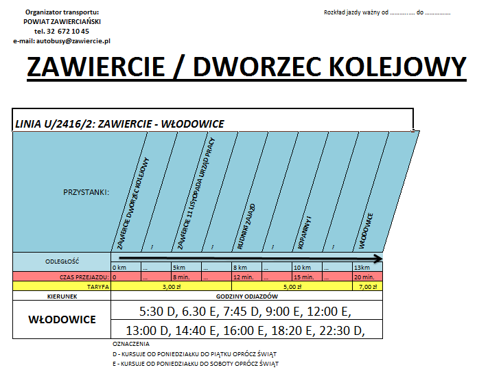 Dziennik Urzędowy Województwa Śląskiego 51 Poz. 4993 informacji dotyczącej komunikacji publicznej organizowanej przez Powiat Zawierciański wyświetlanych na stronie internetowej www.zawiercie.powiat.