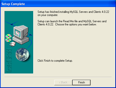 Instalacja serwera MySQL (5) Po przekopiowaniu wszystkich plików do nowo