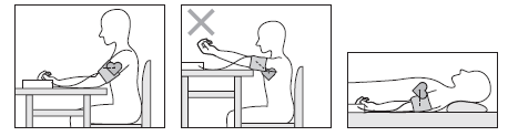 5. Pomiar ciśnienia tętniczego Mankiet mocujący Umieść mankiet wokół nagiego, lewego, górnego ramienia. Obieg krwi w ramieniu nie powinien być ograniczany poprzez ciasne ubranie lub inne przedmioty.