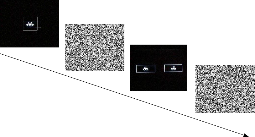 Test UFOV składa się z trzech części. Część pierwsza odnosi się do szybkości przetwarzania, część druga podzielności uwagi, a część trzecia selektywnej uwagi.