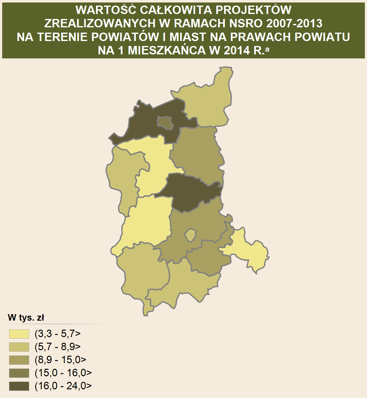 MAPY ᵃ Dane szacunkowe; miejsce realizacji projektu zgodnie z umową o dofinansowanie; dane dotyczą podpisanych umów o dofinansowanie; bez środków Programu Operacyjnego Pomoc