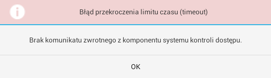 Komunikaty błę du na tablecie Xesar Mogą wystąpić różne komunikaty błędu, spowodowane np. nieprawidłowa obsługą.