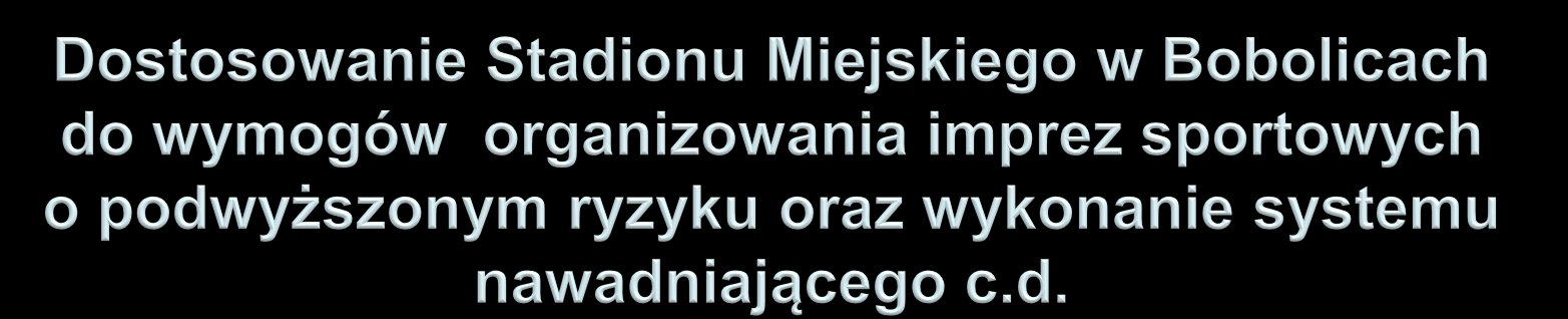 zakup nowego ogrodzenia oraz naprawa istniejącego; remont schodów przy szatniach; wykonanie nawierzchni z kostki betonowej