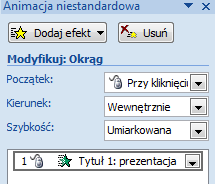 Animacja w prezentacji Animacja slajdów Animacja slajdu to przejście od jednego do drugiego slajdu z efektem, któremu określamy szybkość przejścia, sposób przełączania między slajdami, obecność