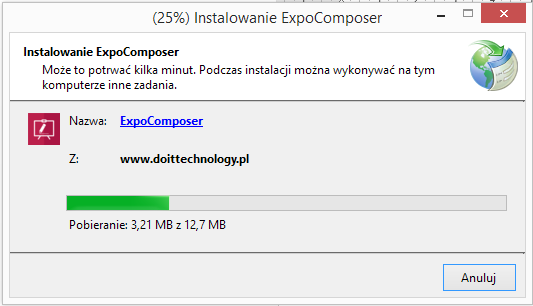 2. PIERWSZE KROKI Z Expo Composer Instalacja Instalacja programu Expo Composer następuje po otworzeniu pliku instalacyjnego ExpoComposerSetup.exe.