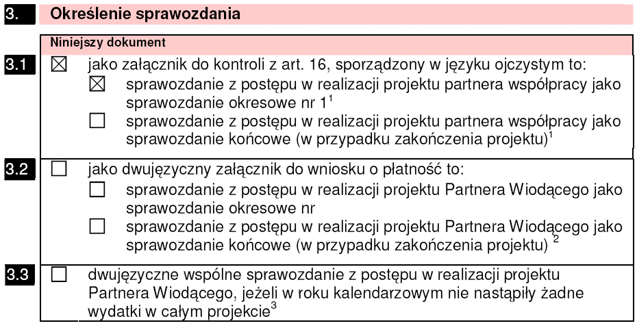 3. Sprawozdanie z postępu w