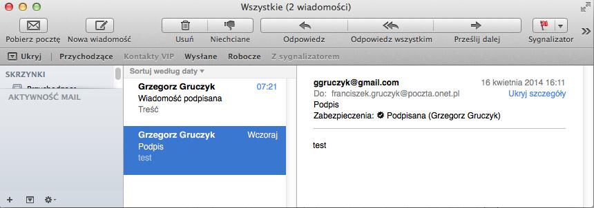 W przypadku pierwszego użycia karty należy podać PIN karty chroniący dostęp do klucza prywatnego.