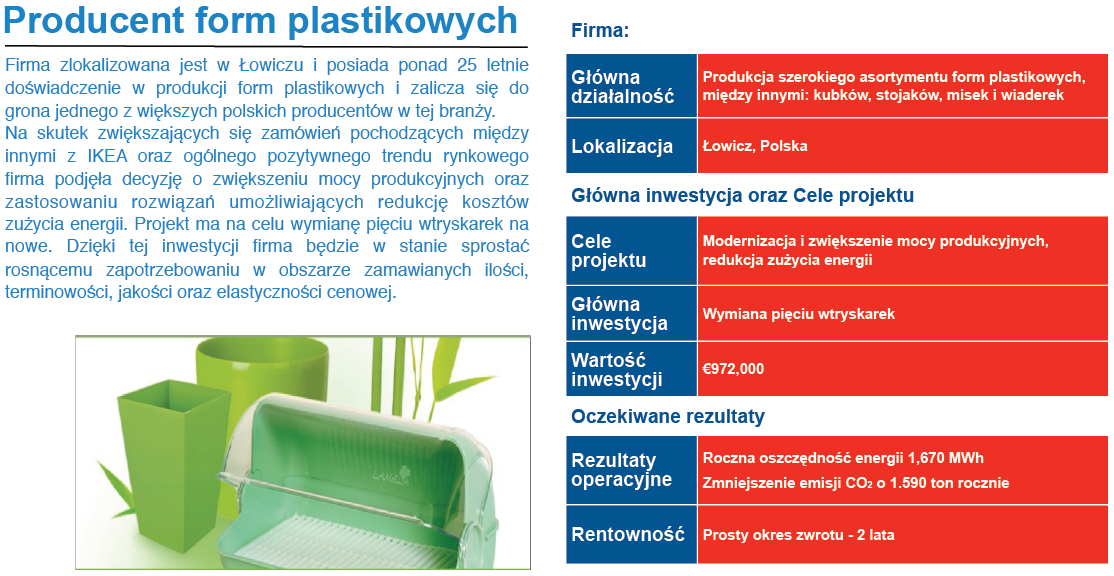 Przykładowe zrealizowane projekty w Millennium Leasing Program