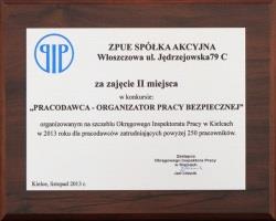 2013.03.06 Parkiet Byki i Niedźwiedzie 2012 ZPUE nominowana w kategorii Spółka Roku 2012 z swig80 2013.09.17 Międzynarodowe Energetyczne targi Bielskie Energetab 2013 2013.