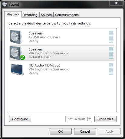 Konfiguracja ustawień dźwięku w systemie Windows 7. W momencie gdy po podpięciu HiQ-Rec a stracimy głos w komputerze konieczne będzie przekonfigurowanie ustawień dźwięku systemowego.