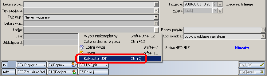 Kalkulator JGP rozszerzenie płatnej wersji grupera Jest to nowa funkcjonalność umoŝliwiająca wyznaczenie grupy JGP dla dowolnie wprowadzanych danych.