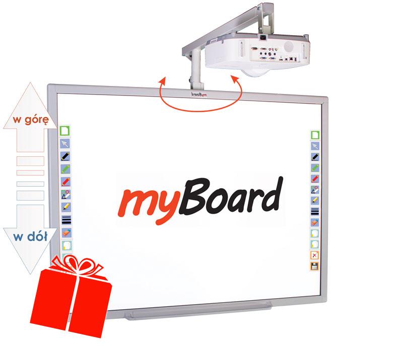 Zestaw interaktywny SMYK WALL myboard 70"C + BENQ MX806ST + uchwyt ścienny z regulacją wysokości i wysięgnikiem uvis-rw100~70" 7.500,00 zł.
