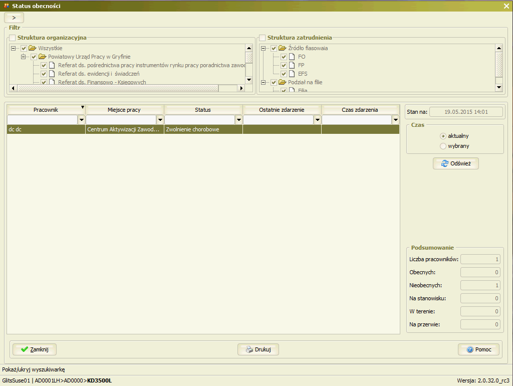 3.7 Wprowadzono zmiany na oknie Parametry RCP.