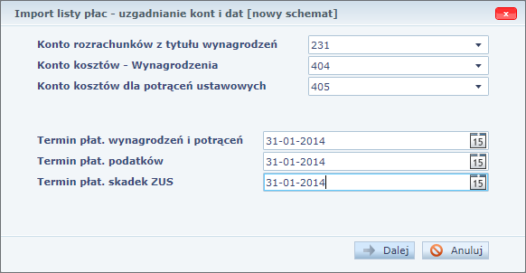 Finanse. Jak wykonać import listy płac z programu Płace Optivum do aplikacji Finanse? 2/7 4. Kliknij przycisk Importuj.