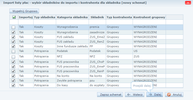 Finanse. Jak wykonać import listy płac z programu Płace Optivum do aplikacji Finanse? 3/7 6.