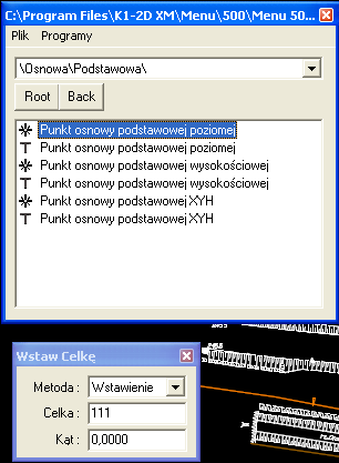 Po katalogach możemy także poruszać się za pomocą listy wyboru, wybierając katalog do, którego chcemy przejść. W tym przypadku : \ - to katalog główny programu.