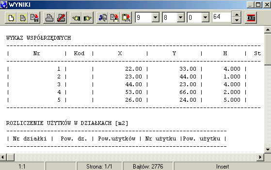 - wczytaj dokument - zapisz dokument - drukuj dokument - ustawienia drukarki - cofnij (undo) - cofnięcie ostatnio wykonanej operacji - ponów (redo) - ponowienie cofniętej operacji - wytnij -