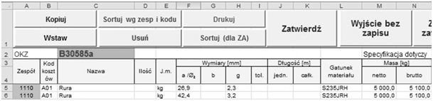 SYSTEMY WSPOMAGANIA W INŻYNIERII PRODUKCJI Inżynieria Systemów Technicznych materiałów produkcyjnych, spawalniczych, pracochłonności zespołów produkcyjnych oraz pracochłonności pracowników działów