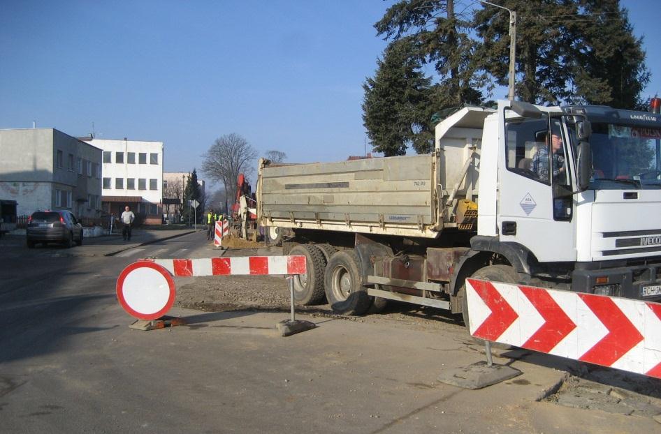 budowlane i związane z nimi utrudnienia w
