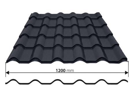 Cennik pokrycia dachowe BLACHODACHÓWKA DIAMENT ECO PLUS Szerokość całkowita: 1200 mm Szerokość krycia rzeczywistego: 1120 mm Grubość blachy: 0,5 0,6 mm Wysokość przetłoczenia uskoku dachówki: 14 mm
