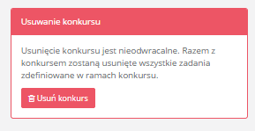 W przypadku wyboru opcji nie ogłoszenie o konkursie pozostanie w trybie roboczym, a publikację będzie można wykonać w terminie późniejszym.