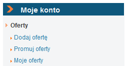 Edycja zakładki OFERTA Wybierz tę opcję, by zaprezentować co oferuje Twoja Firma. W zakładce OFERTA zaprezentujesz zakres Świadczonych przez Twoja Firmę usług lub asortyment oferowanych produktów.