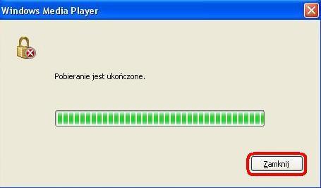 6. Po zakooczonym pobieraniu zabezpieczeo i zamknięciu kolejnych okien można już swobodnie korzystad z pobranych utworów.