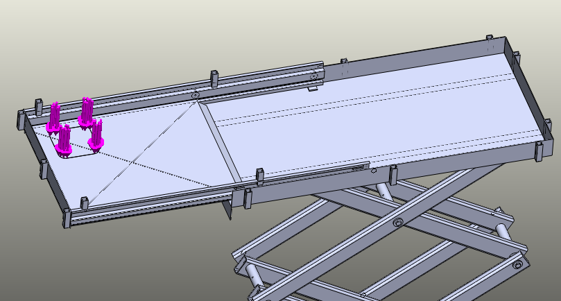 PRZYKŁADOWE WYNIKI BADAŃ Rozważany podest ruchomy jest wykonany ze stali stopowej, której właściwości zostały zaimportowane z programu SolidWorks i zestawione w tabeli 1.